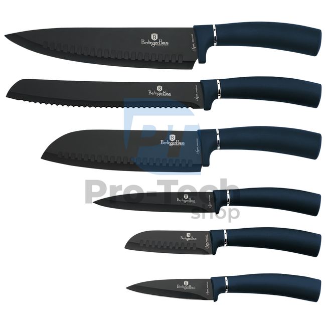 6dílná sada kuchyňských nerezových nožů AQUAMARINE 20059