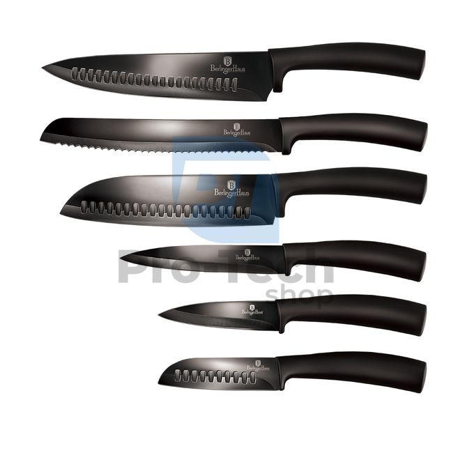 6dílná sada kuchyňských nerezových nožů BLACK 20369