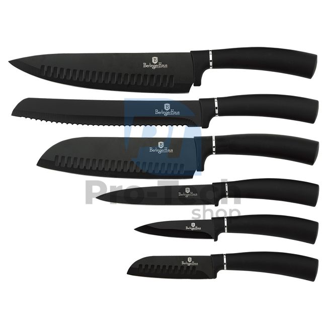 6dílná sada kuchyňských nerezových nožů BLACK 20464