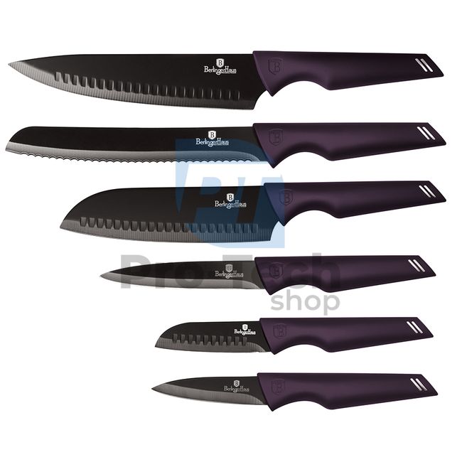 6dílná sada kuchyňských nerezových nožů PURPLE 20270