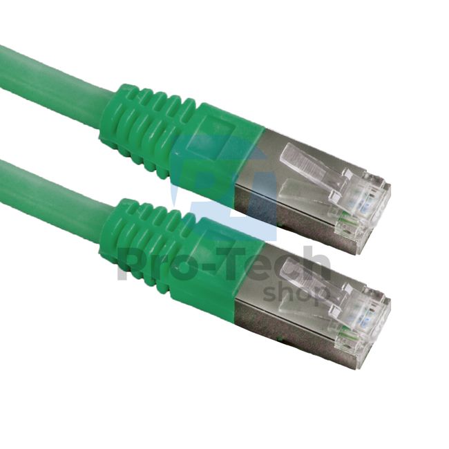 Kabel FTP CAT 6 Patchcord RJ45, 0,5m, zelený 72489