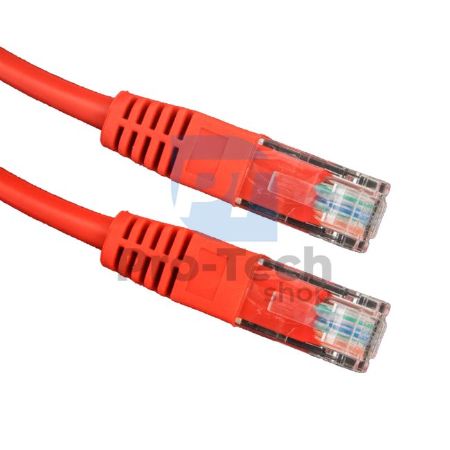 Kabel UTP CAT 6 Patchcord RJ45, 0,5m, červený 72479