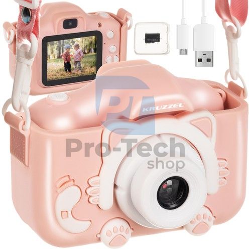 Růžový dětský digitální fotoaparát Kruzzel AC22296 76023
