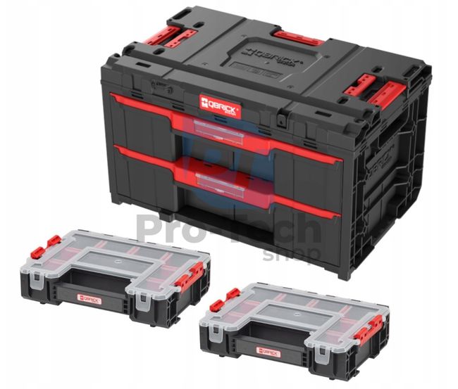 Set: Box na nářadí QS ONE Drawer 2 Toolbox 2.0 + 2x QR Organizer 300 60080