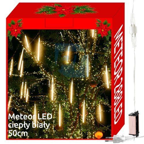 Vánoční LED osvětlení meteory 244 LED 50cm - teplá bílá 76150