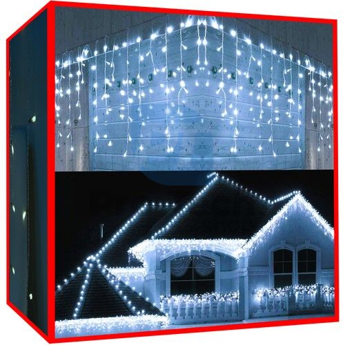 Vánoční osvětlení - rampouchy 500 LED studená bílá 76160