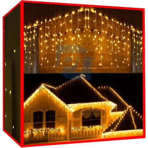 Vánoční osvětlení - rampouchy 500 LED teplá bílá 76161