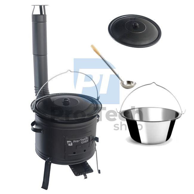 Sestava na guláš s nerezovým kotlíkem 22l Pro-Tech CHEF 40693